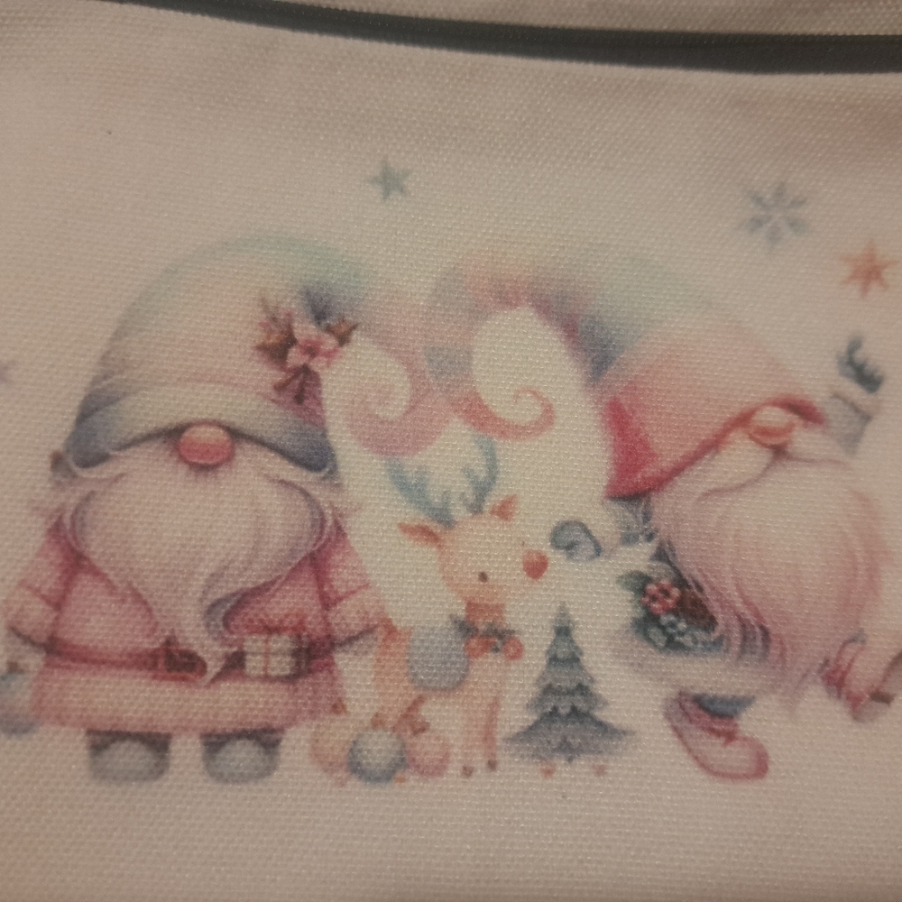 Whimsical Gnome and Reindeer Print Fabric